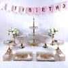 11PCS Gold Silver Mirror Metal Cake Stand Round  Wedding Birthday Party Dessert Cupcake Pedestal Display Plate Home Decor