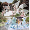 Wedding props, iron art, gauze, petals, large stage background, decoration, hotel, wedding mall, beautiful decoration